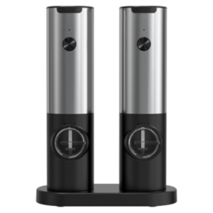 Silver/Black Salt & Pepper Grinder with USB - SPGSBF1