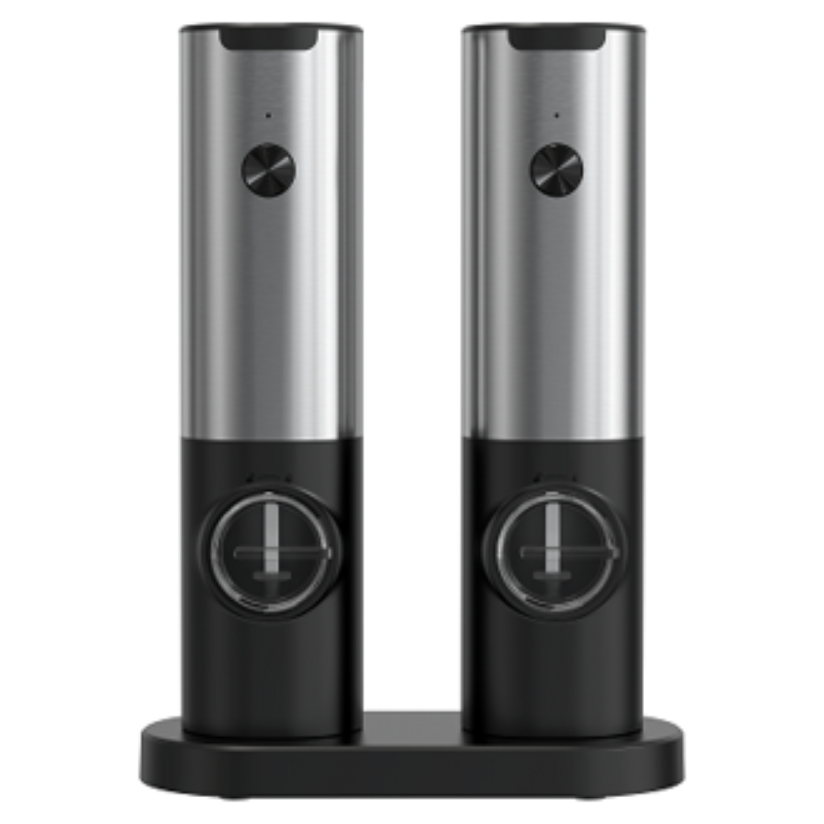 Silver/Black Salt & Pepper Grinder with USB - SPGSBF1
